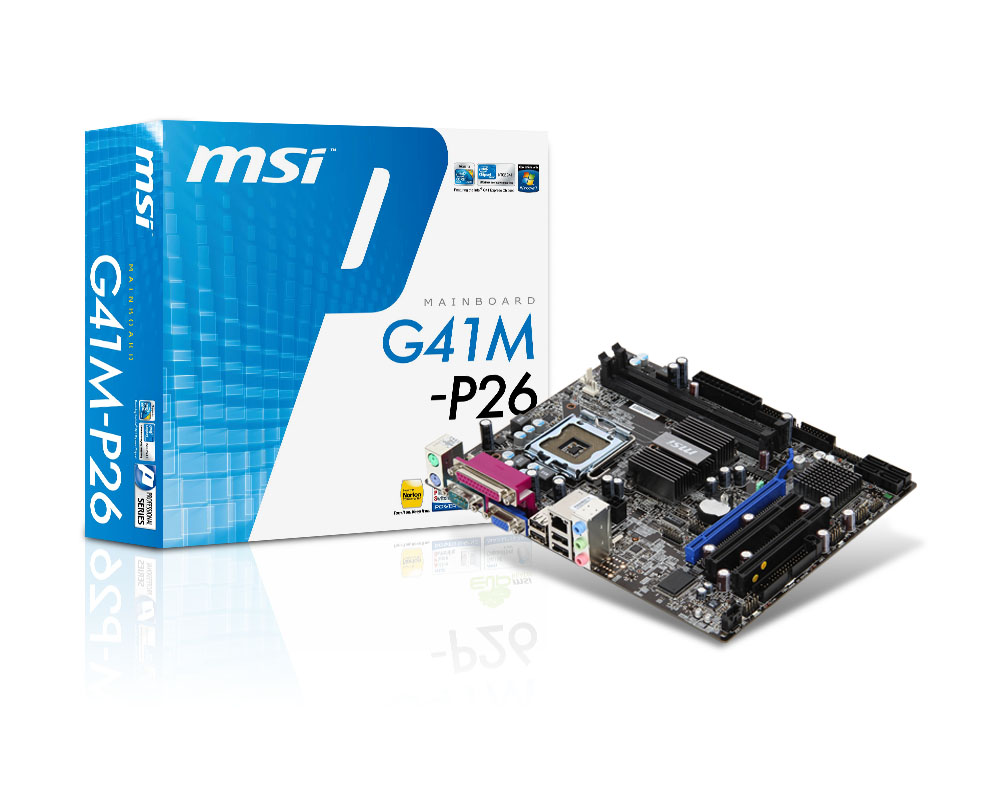Материнская плата MSI G41M-P26, Socket775, Intel G41, mATX