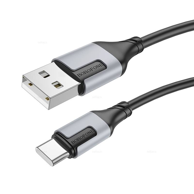 

Кабель USB-USB Type-C, 3А, 1 м, черный, Borofone Creator BX101, BX101