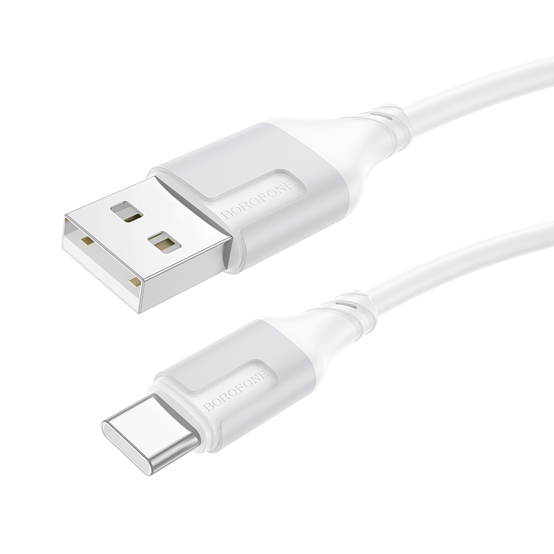

Кабель USB-USB Type-C, 3А, 1 м, белый, Borofone Creator BX101, BX101