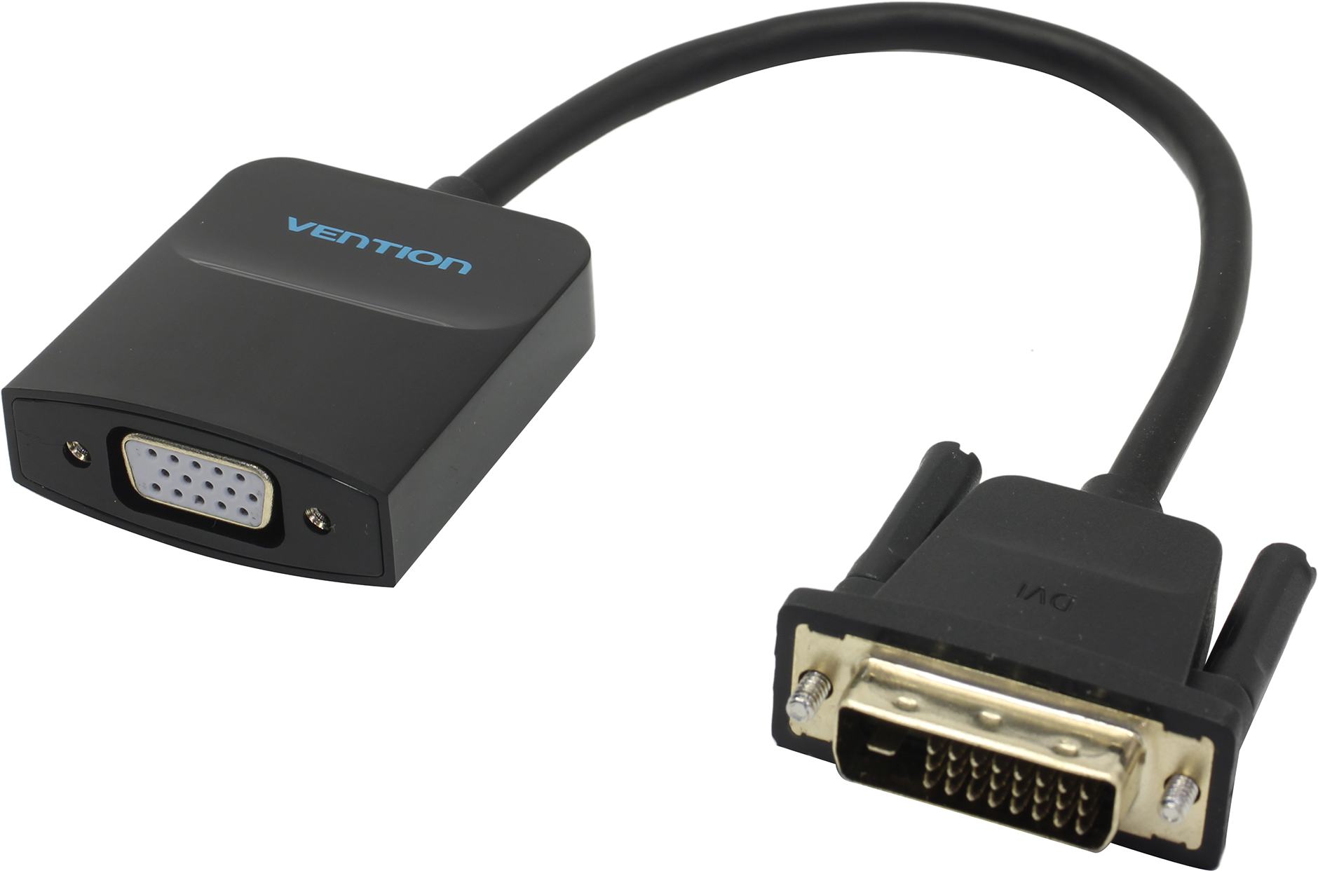 Конвертер Vention, DVI-D(25M)-VGA(15F)/microUSB(F), черный