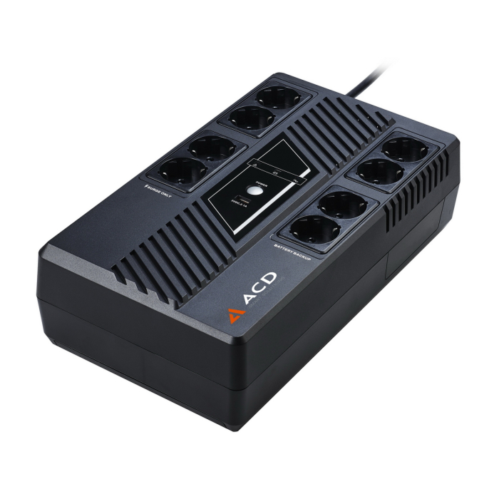 

ИБП ACD Энергетика PW-Entry 600, 600 VA, 360 Вт, EURO, розеток - 4, USB, черный (86C-C24013-00G), PW-Entry 600