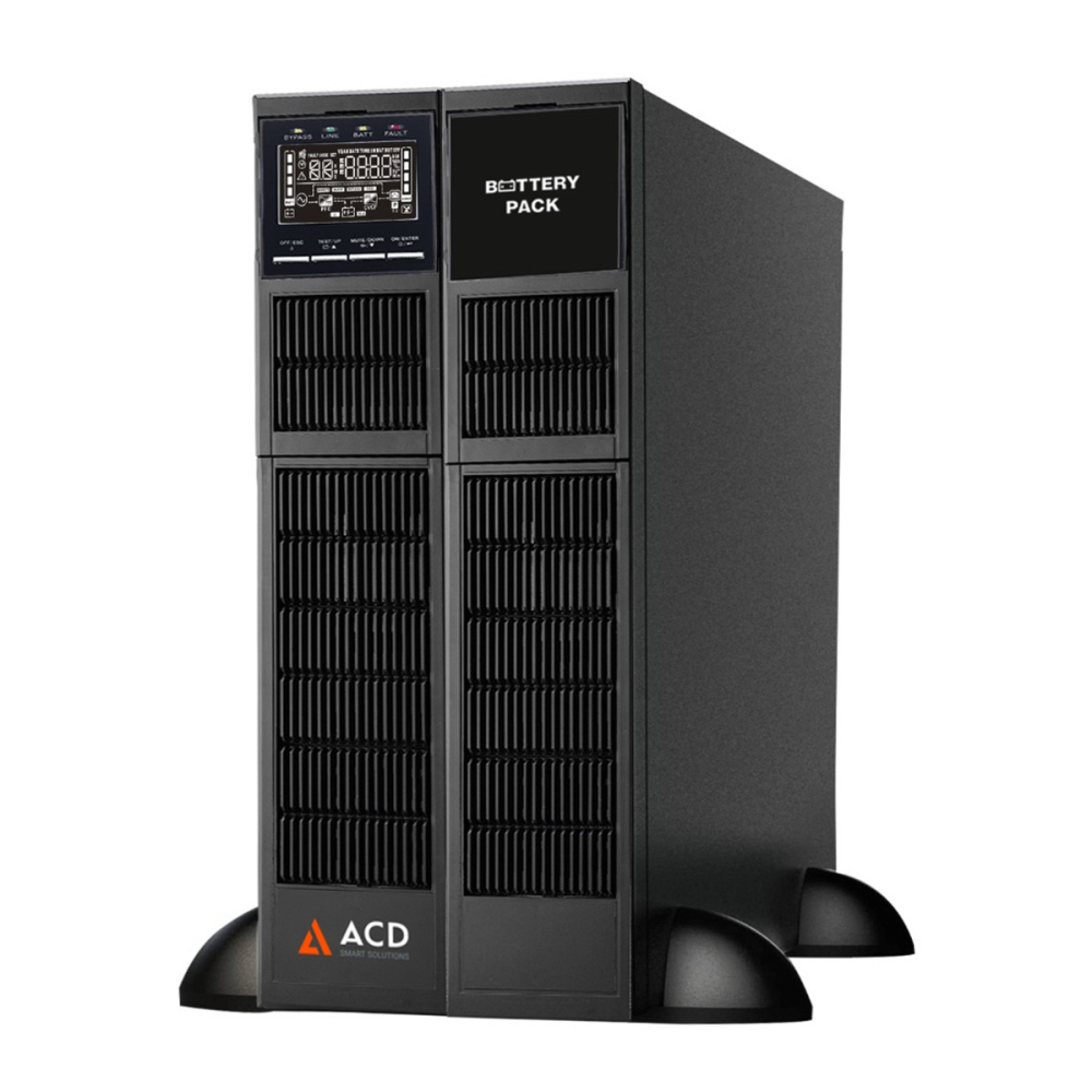 ИБП ACD Энергетика PW-RackLine Pro 10000T, 10000 В·А, 10 кВт, клеммная колодка, черный (88-901704-00G)