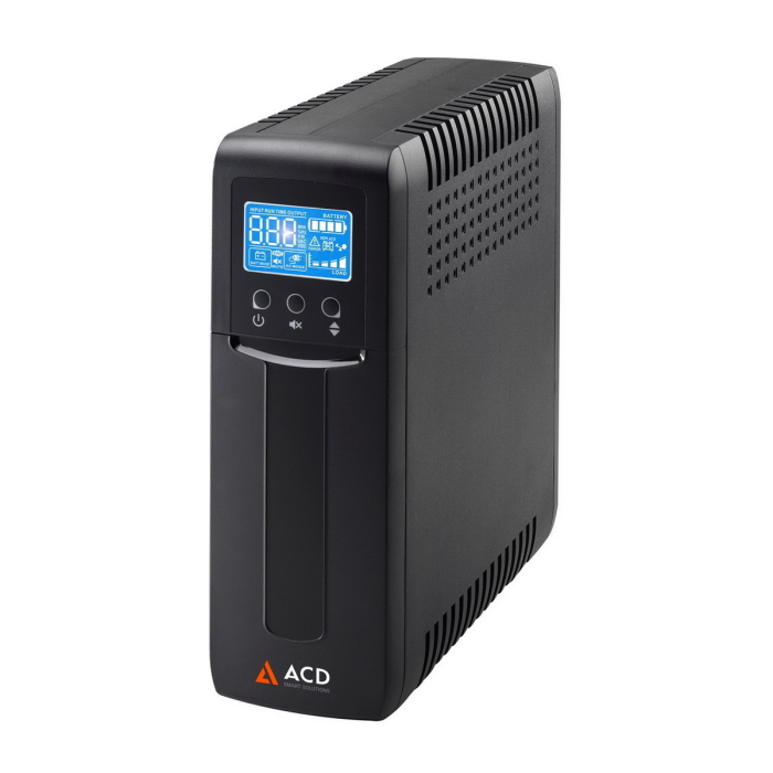 

ИБП ACD Энергетика PW-Slim 700, 700 VA, 420 Вт, IEC, черный (82N-C24004-00G), PW-Slim 700