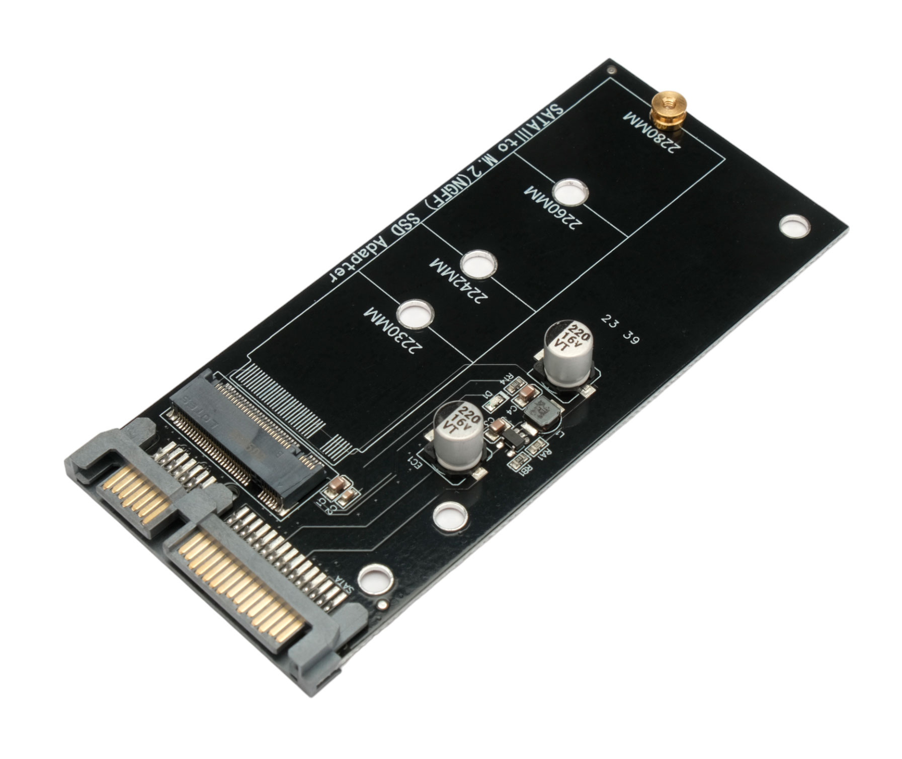 Адаптер Gembird EE18-M2S3PCB-02, 1xM.2 SATA, черный (EE18-M2S3PCB-02)