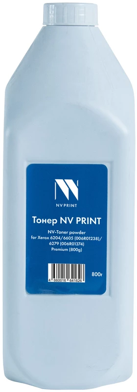 

Тонер NV Print, бутыль 800 г, черный, совместимый для Xerox 6204/6605 (NV-XR6204-PR-800G)