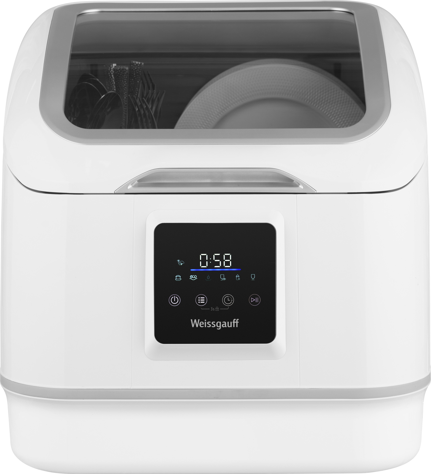 Посудомоечная машина компактная Weissgauff TDW 4057 Mini Turbo Dry, белый (431169)