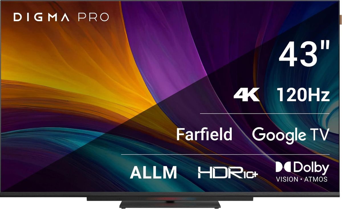 

Телевизор 43" Digma Pro 43C, 3840x2160, DVB-T /T2 /C, HDMIx3, USBx2, WiFi, Smart TV, черный (43C), 43C