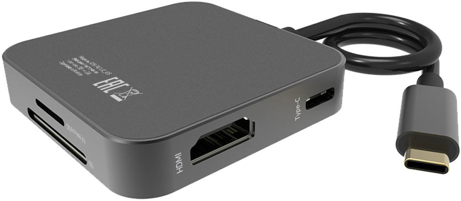 Док-станция Digma DS-741UC_GS, 3840x2160 (4K), USB Type-C, серый (DS-741UC_GS) - фото 1