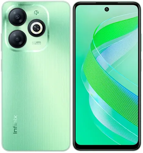 

Смартфон Infinix SMART 8, 6.6" 720x1612 IPS, Unisoc Tiger T606, 4Gb RAM, 128Gb, 3G/4G, Wi-Fi, BT, 2xCam, 2-Sim, 5000 мА⋅ч, USB Type-C, Android 13, зеленый, SMART 8
