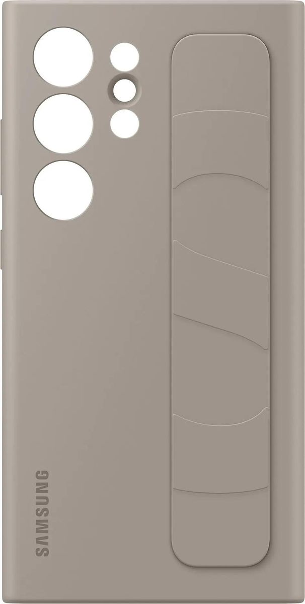 

Чехол-накладка Samsung Standing Grip Case для смартфона Samsung Galaxy S24 Ultra, силикон, серо-коричневый (EF-GS928CUEGRU)