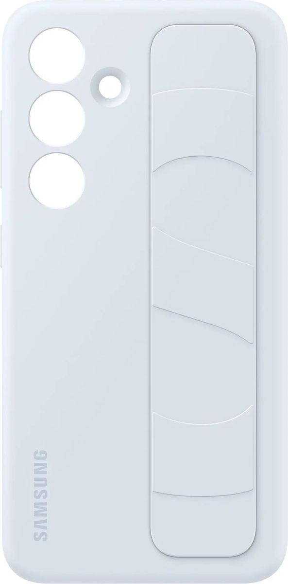 

Чехол-накладка Samsung Standing Grip Case для смартфона Samsung Galaxy S24, силикон, светло-голубой (EF-GS921CLEGRU)