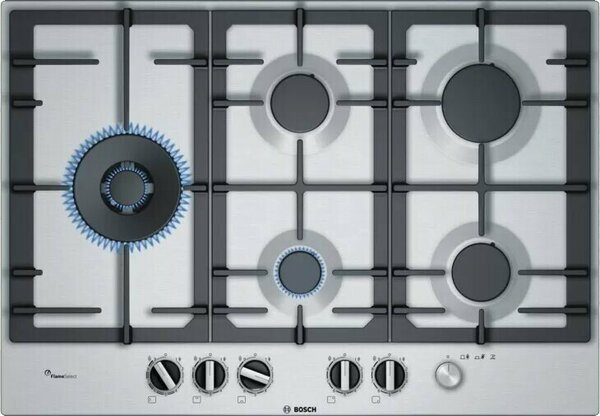 

Газовая варочная панель Bosch PCS7A5M90, 5 конфорок, нержавеющая сталь (PCS7A5M90), PCS7A5M90