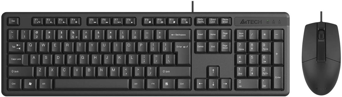 

Клавиатура + мышь A4Tech KR-3330S, USB, черный (KR-3330S), KR-3330S