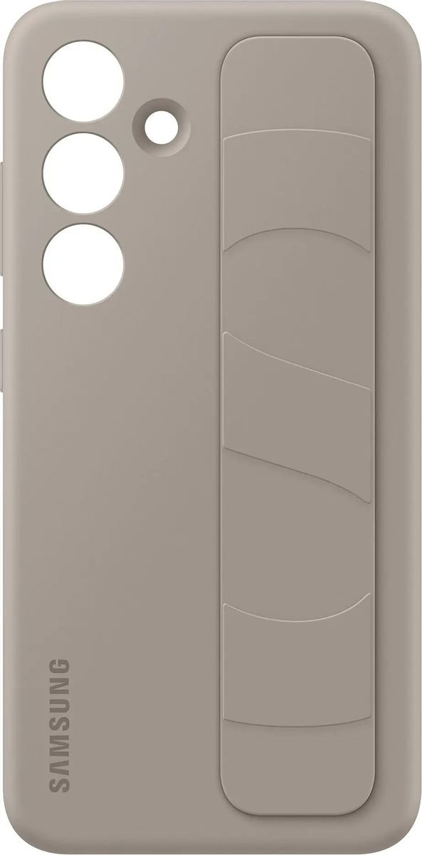 

Чехол-накладка Samsung Standing Grip Case для смартфона Samsung Galaxy S24, силикон, серо-коричневый (EF-GS921CUEGRU)