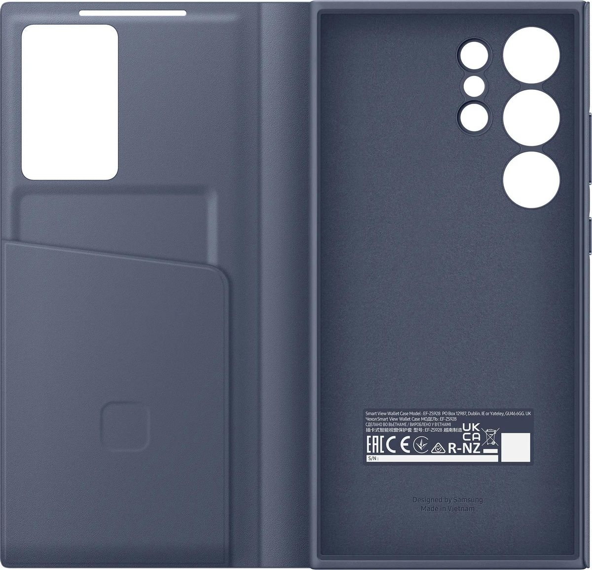 

Чехол-книжка Samsung Smart View Wallet Case для смартфона Samsung Galaxy S24 Ultra, TPU, фиолетовый (EF-ZS928CVEGRU)