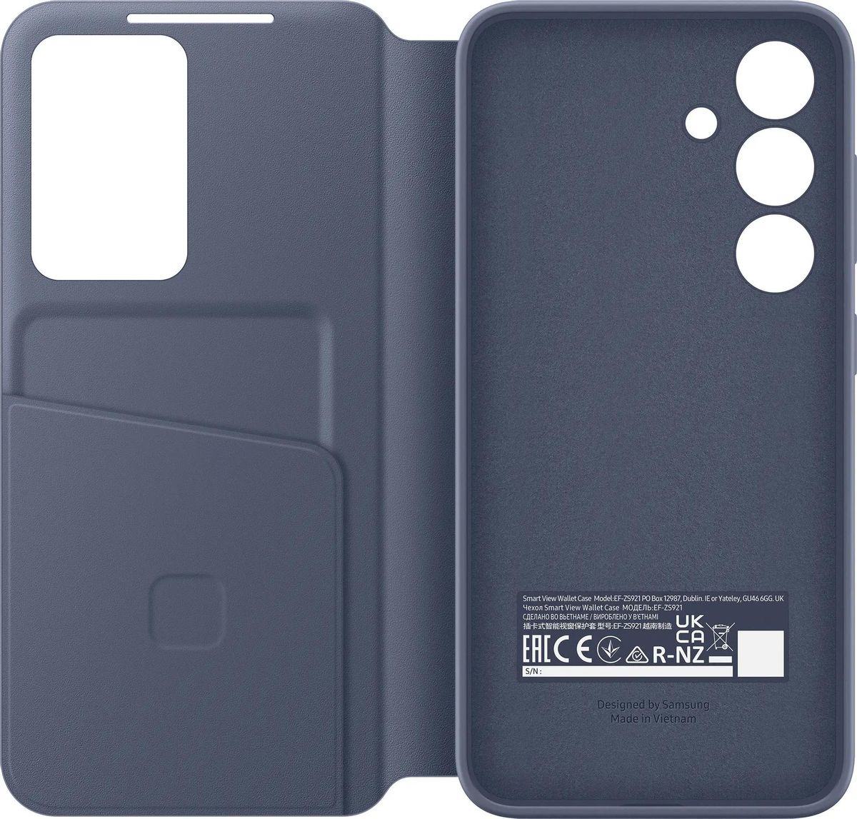 

Чехол-книжка Samsung Smart View Wallet Case для смартфона Samsung Galaxy S24+, TPU, фиолетовый (EF-ZS926CVEGRU)