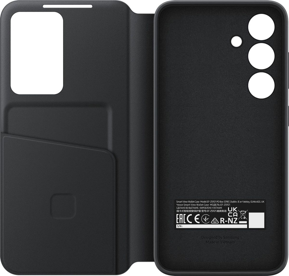 

Чехол-книжка Samsung Smart View Wallet Case для смартфона Samsung Galaxy S24+, TPU, черный (EF-ZS926CBEGRU)