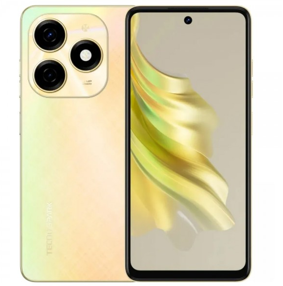 

Смартфон Tecno Spark 20, 6.56" 1612x720 IPS, MediaTek Helio G85, 8Gb RAM, 256Gb, 3G/4G, NFC, Wi-Fi, BT, 2xCam, 2-Sim, 5000 мА⋅ч, USB Type-C, Android 13, золотистый (TCN-KJ5N.256.NEGL), Spark 20