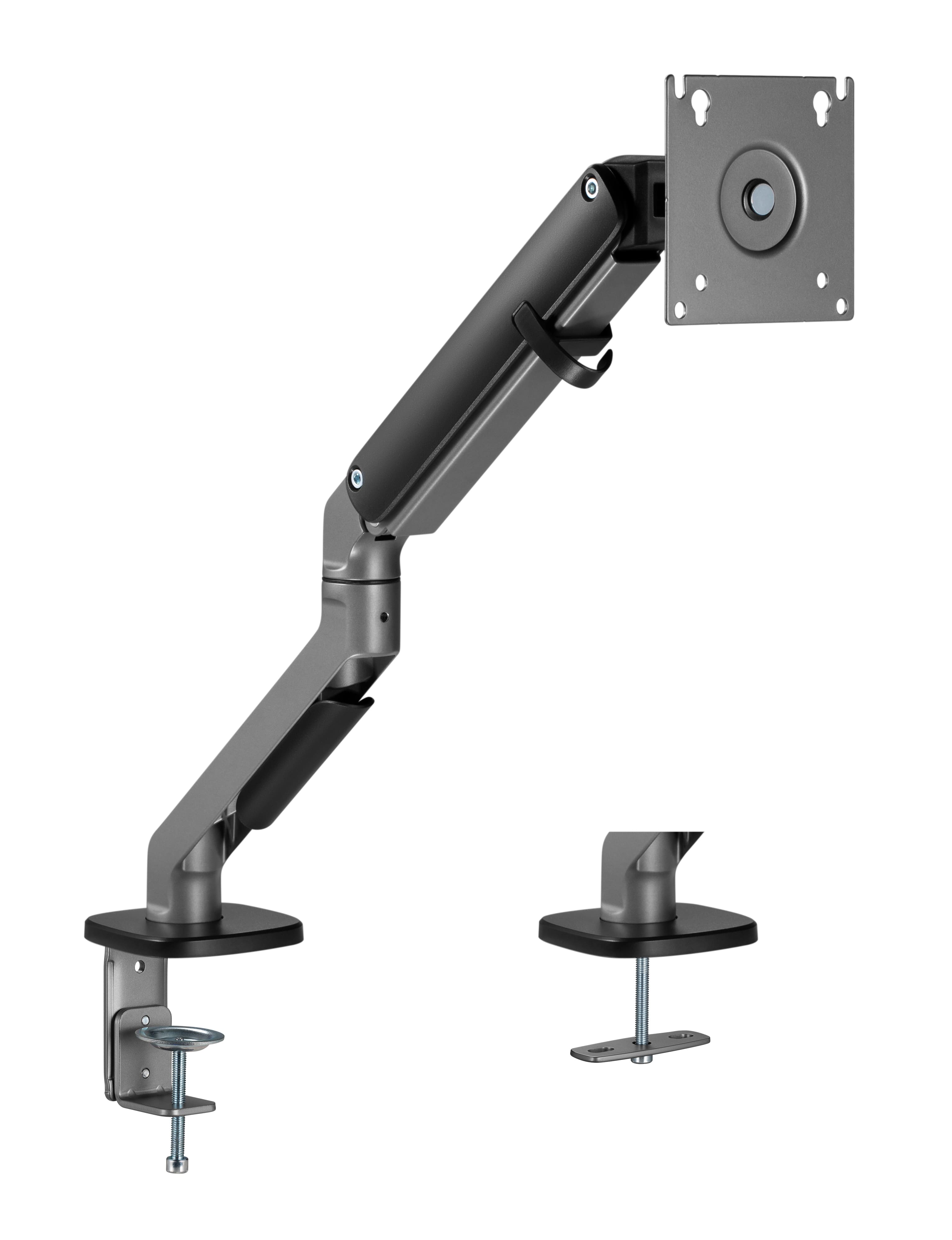 

Кронштейн настольный для мониторов Ultramounts UM734BL, 17"-27", VESA 75x75мм-100x100мм, наклонный, поворотный, портрет-альбом, до 7 кг, черный (UM734BL), UM734BL