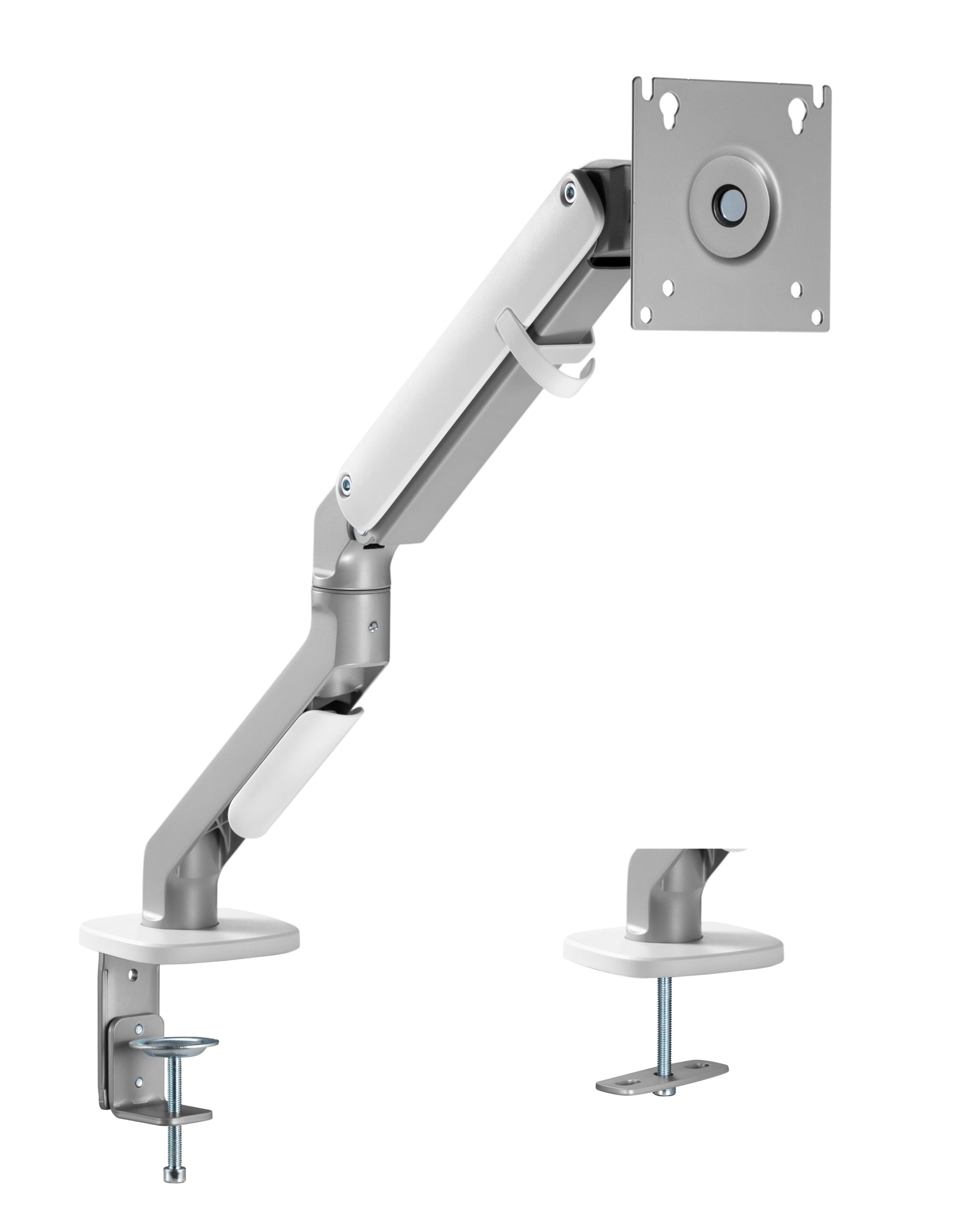 

Кронштейн настольный для мониторов Ultramounts UM734SIL, 17"-27", VESA 75x75мм-100x100мм, наклонный, поворотный, портрет-альбом, до 7 кг, серебристый (UM734SIL), UM734SIL