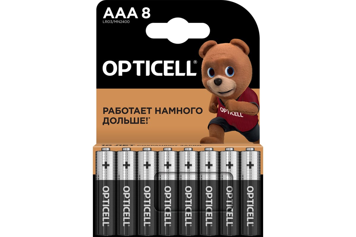 

Батарейка OPTICELL AAA (LR03), 1.5V, 8 шт. (5051009)