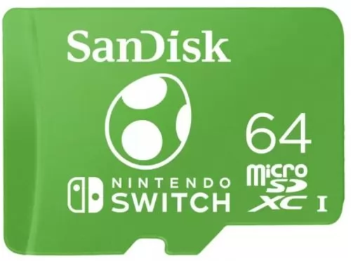 Карта памяти 64Gb microSDXC Sandisk Nintendo Switch Class 10 UHS-I V30 (SDSQXAO-064G-GN3Z)