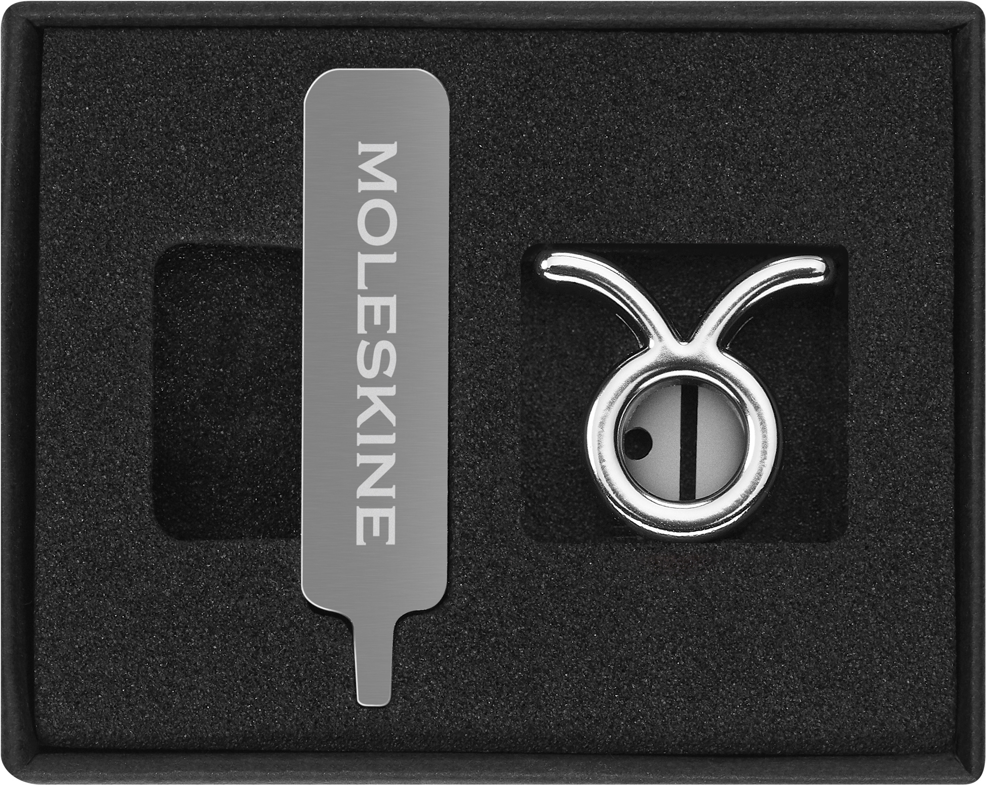

Шильд-символ Moleskine Телец для блокнота, серебристый (PINTAURUSSILV), Телец