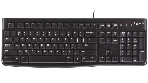 Клавиатура проводная Logitech K120, мембранная, USB, черный (920-002583) Английская раскладка!!! б/у, отказ от покупки, минимальные следы эксплуатации, комплект полный