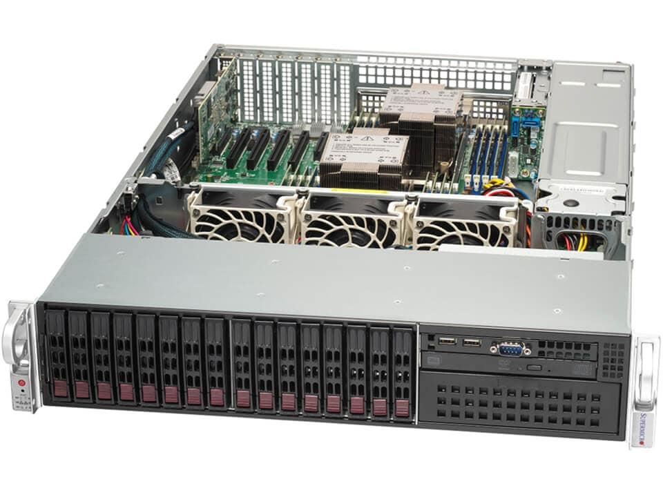 Серверная платформа SuperMicro 221P-C9R, 2xLGA4677, 16xDDR5, 16x2.5 HDD HS, Redundant 2x1200 Вт 2U (SYS-221P-C9R)