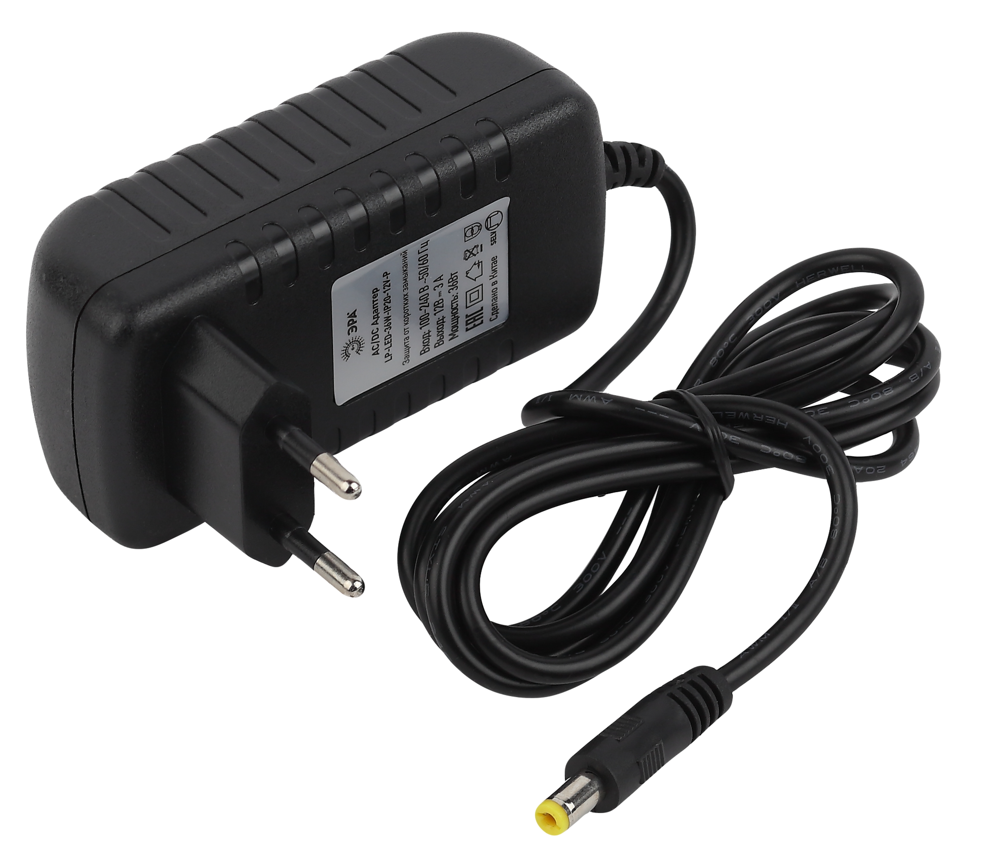

Блок питания (драйвер) Эра LP-LED-36W-IP20-12V-P 36 для светодиодной ленты, черный (Б0044739), LP-LED-36W-IP20-12V-P