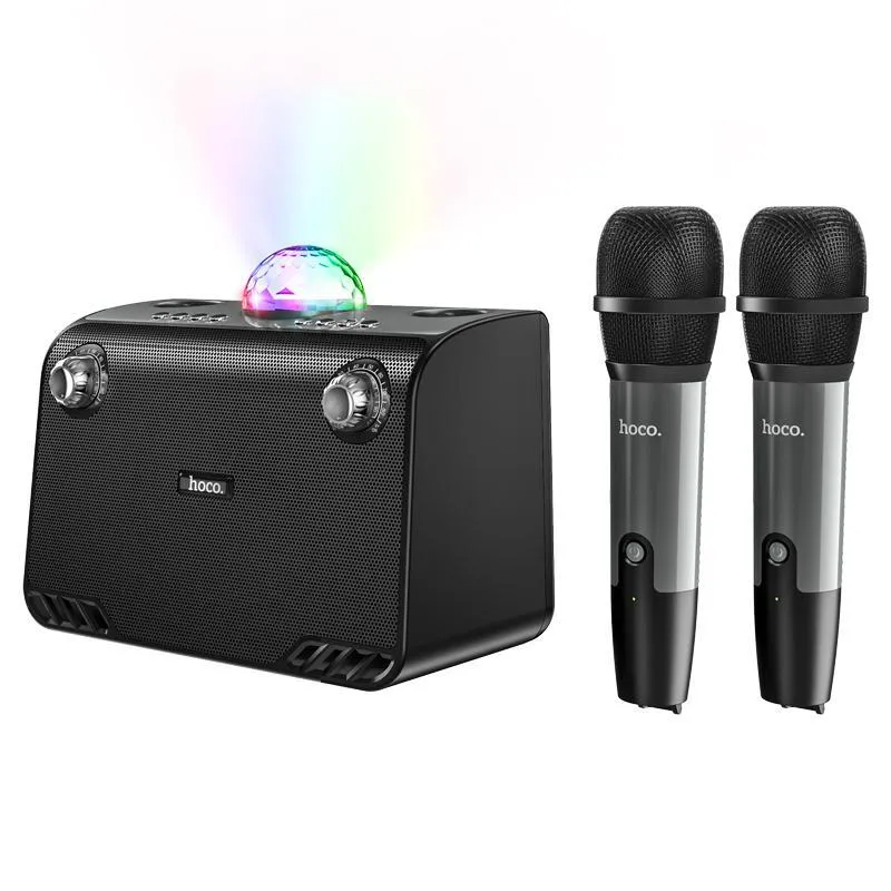 

Портативная акустика Hoco BS41 Plus, 20 Вт, AUX, USB, microSD, Bluetooth, подсветка, черный, BS41 Plus