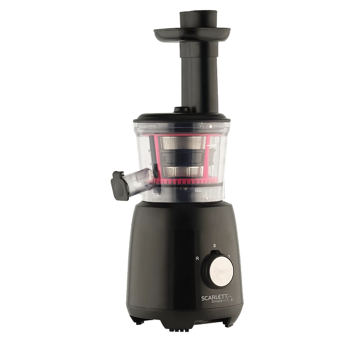 

Соковыжималка шнековая Scarlett SC-JE50S54 150 Вт, черный (SC-JE50S54), SC-JE50S54