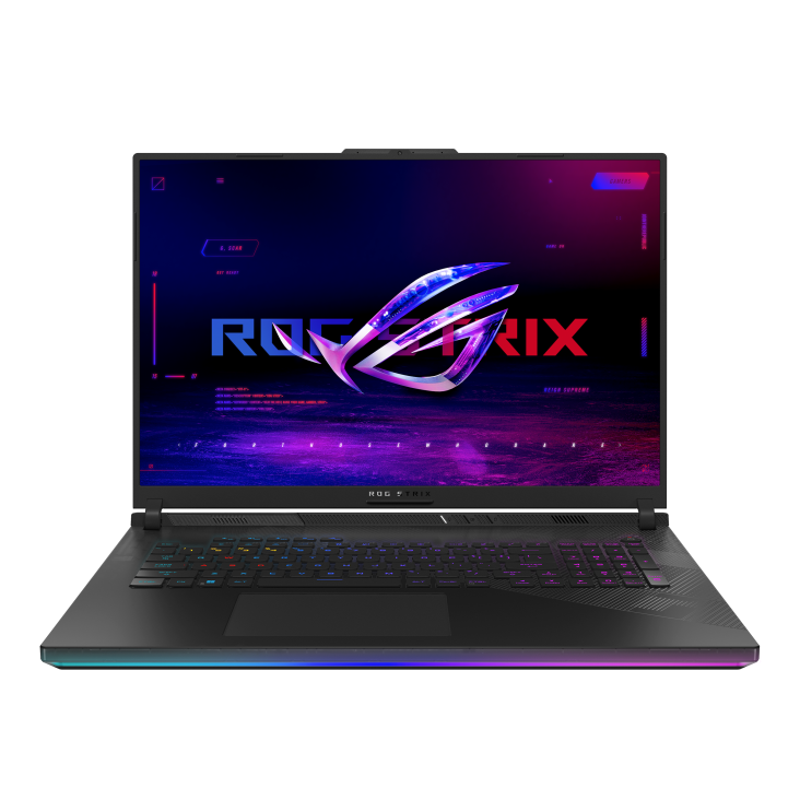 

Ноутбук ASUS ROG Strix Scar 18 G834JYR-R6080W 18" IPS 2560x1600, Intel Core i9 14900HX 1.6 ГГц, 32Gb RAM, 2Tb SSD, NVIDIA GeForce RTX 4090-16Gb, W11, черный (90NR0IP2-M00400), G834JYR-R6080W