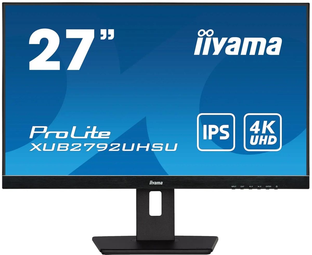 

Монитор 27" Iiyama ProLite XUB2792UHSU-B5 IPS, 3840x2160 (16:9), 350кд/м2, 4 мс, 178°/178°, HDMI, DisplayPort, USB-Hub, черный (XUB2792UHSU-B5), XUB2792UHSU-B5