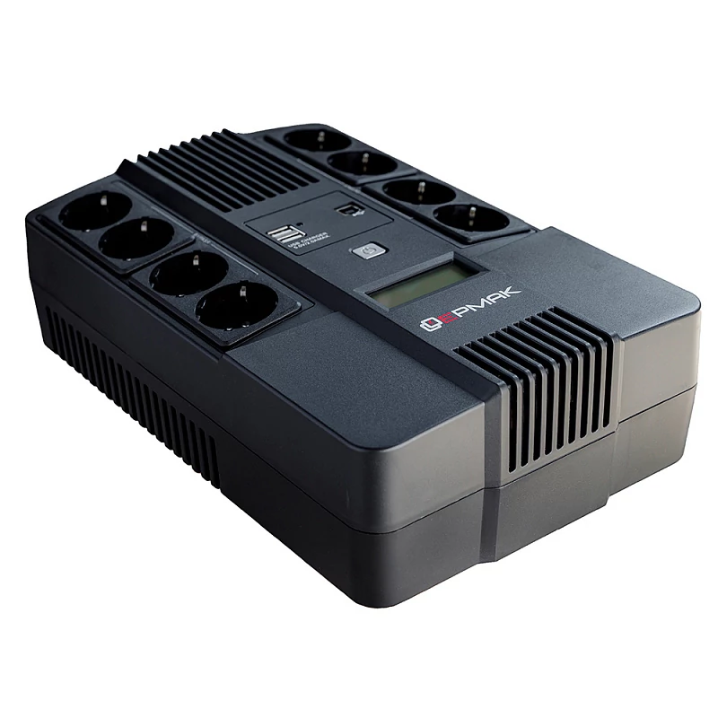 

ИБП ЕРМАК 220-220.1, 1000 В·А, 600 Вт, EURO, розеток - 8, USB, черный (СБП ЕРМАК 220-220.1-32-ВН), 220-220.1