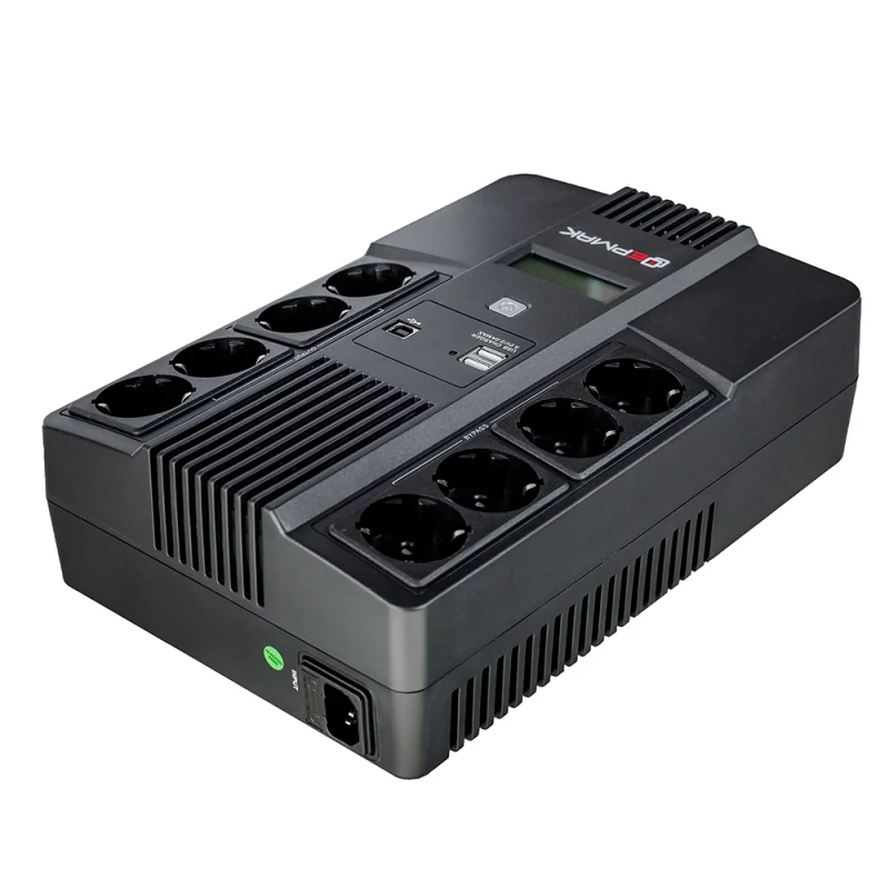 

ИБП ЕРМАК 220-220.1, 800 VA, 480 Вт, EURO, розеток - 8, USB, черный (СБП ЕРМAК 220-220.0,8-32-ВН), 220-220.1