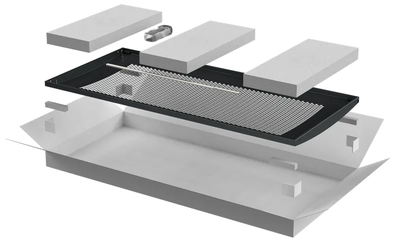 Дверь ITK LN05-28U8X-DP, металл/перфорация, черный (LN05-28U8X-DP)