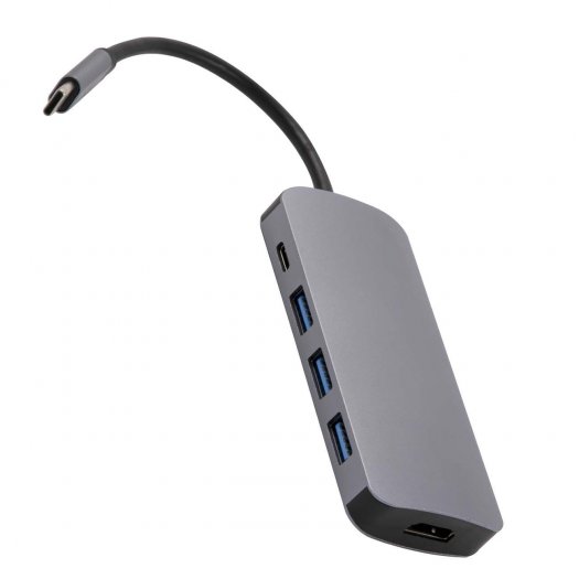 

Адаптер Barn&Hollis Type-C 7 in 1 для Apple MacBook, USB Type-C, серый (УТ000027576), Type-C 7 in 1