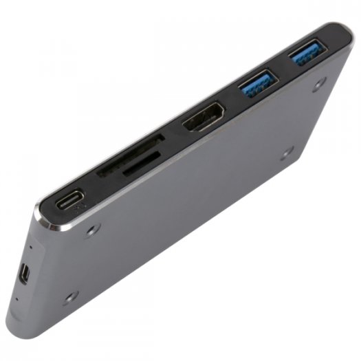

Адаптер Barn&Hollis Type-C 7 in 1 для Apple MacBook, USB Type-C, серый (УТ000028712), Type-C 7 in 1