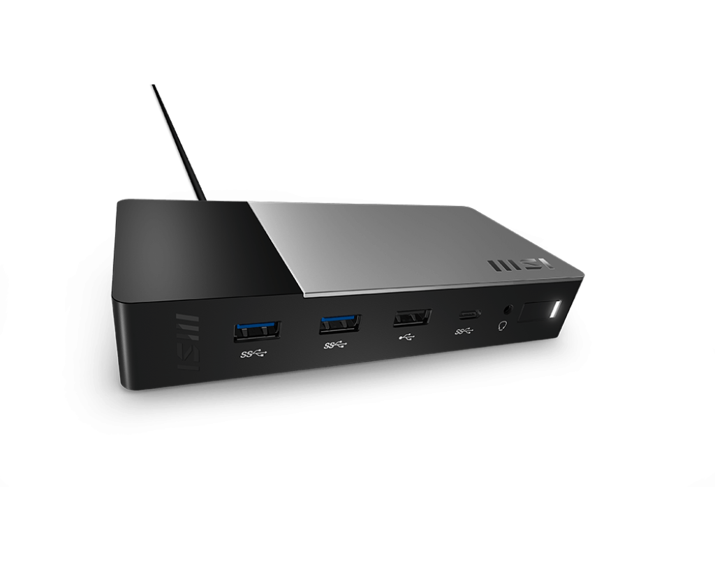 Док-станция MSI USB-C Docking Station Gen 2, 3840x2160 (4K), USB Type-C, серый/черный (957-1P151E-023), цвет серый/черный - фото 1