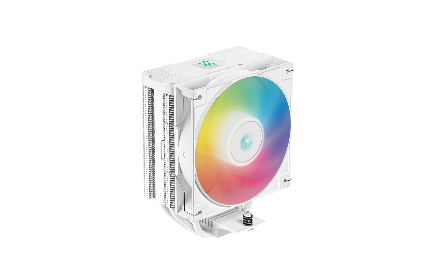 

Кулер для процессора DeepCool AG400 DIGITAL WH ARGB для Socket/115x/1200/1700/1851/AM4/AM5, 120 мм, 2100rpm, 31.6 дБА, 220 Вт, 4-pin PWM, Al+Cu, ARGB (R-AG400-WHADMN-G-1), AG400 DIGITAL WH ARGB