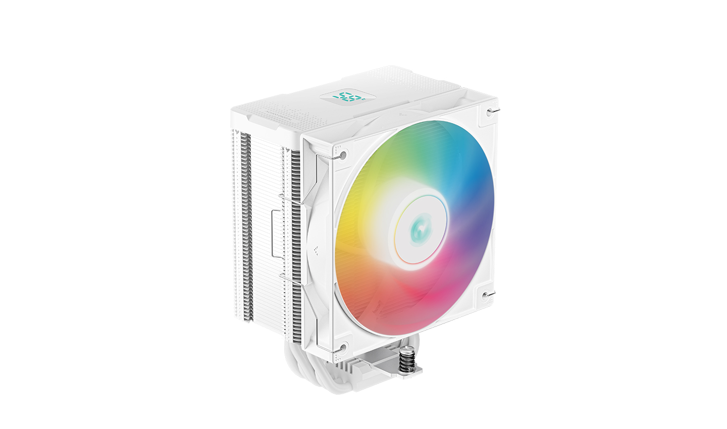 

Кулер для процессора DeepCool AG500 DIGITAL WH ARGB для Socket/115x/1200/1700/1851/AM4/AM5, 120 мм, 1950rpm, 29.4 дБА, 240 Вт, 4-pin PWM, Al+Cu, ARGB (R-AG500-WHADMN-G-1), AG500 DIGITAL WH ARGB