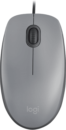 Мышь проводная Logitech M110 Silent, 1000dpi, оптическая светодиодная, USB, темно-серый (910-006760)