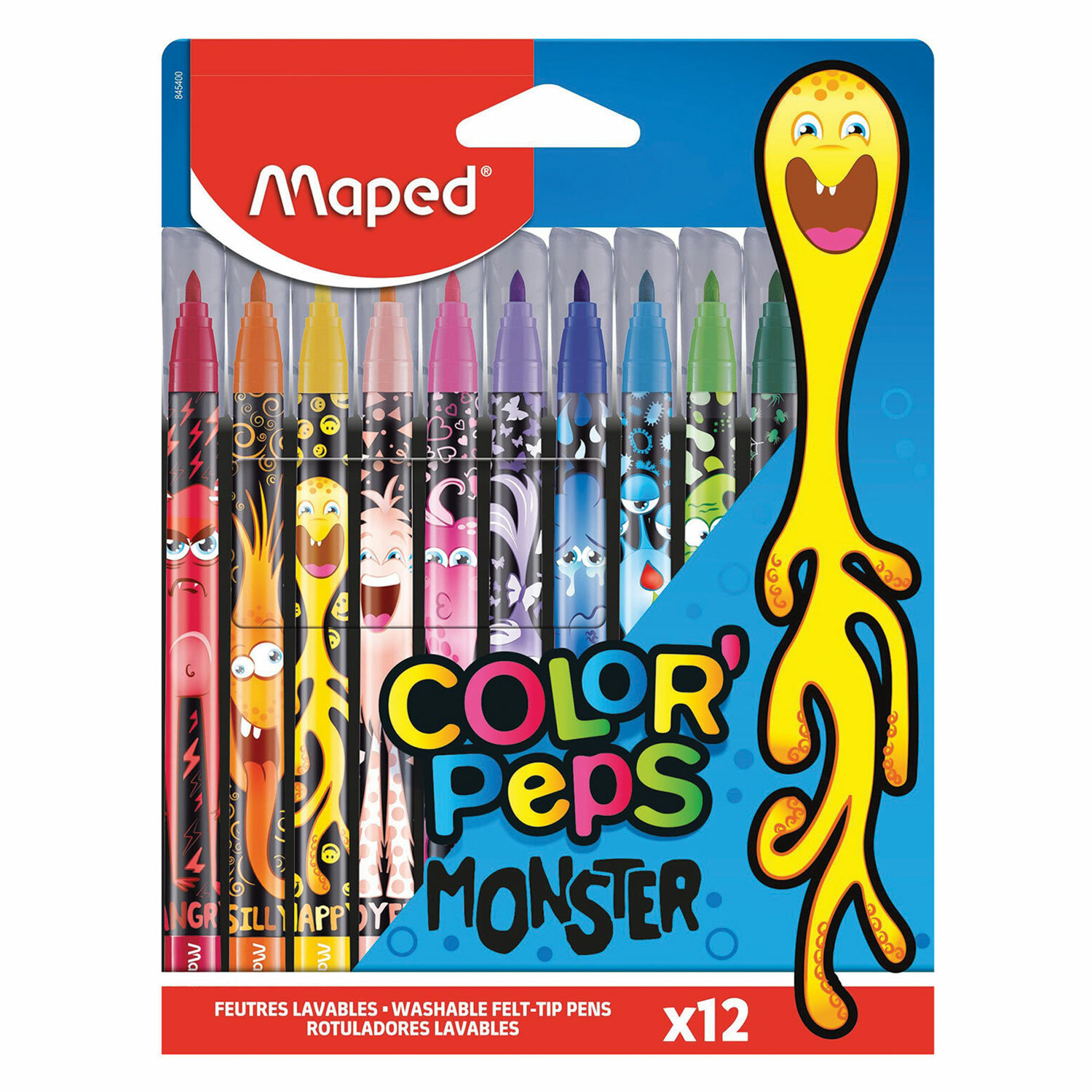 

Фломастеры смываемые Maped Monster, 12 шт. (845400), Monster
