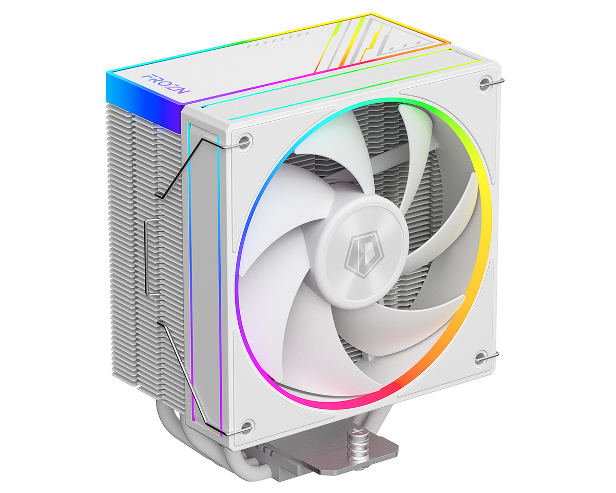 

Кулер для процессора ID-COOLING FROZN A410 ARGB WHITE для Socket/115x/1200/1700/1851/AM4/AM5, 120 мм, 2000rpm, 29.9 дБА, 220 Вт, 4-pin PWM+3-pin 5V ARGB, Al+Cu, ARGB, FROZN A410 ARGB WHITE