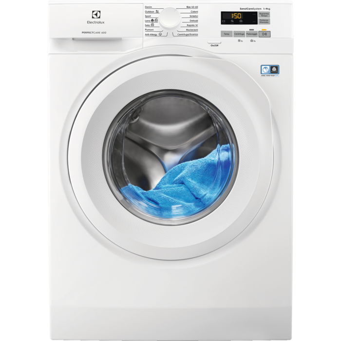 Стиральная машина Electrolux SensiCare 600 EW6F592U, 9 кг, 1200 об/мин, белый (EW6F592U) - фото 1