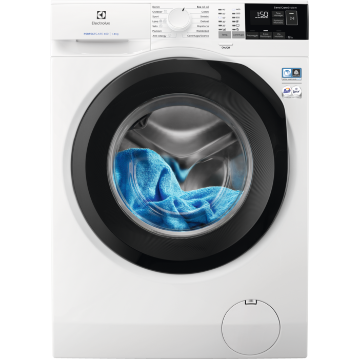 

Стиральная машина Electrolux SensiCare 600 EW6FCH484, 8 кг, 1400 об/мин, белый/черный (EW6FCH484), EW6FCH484
