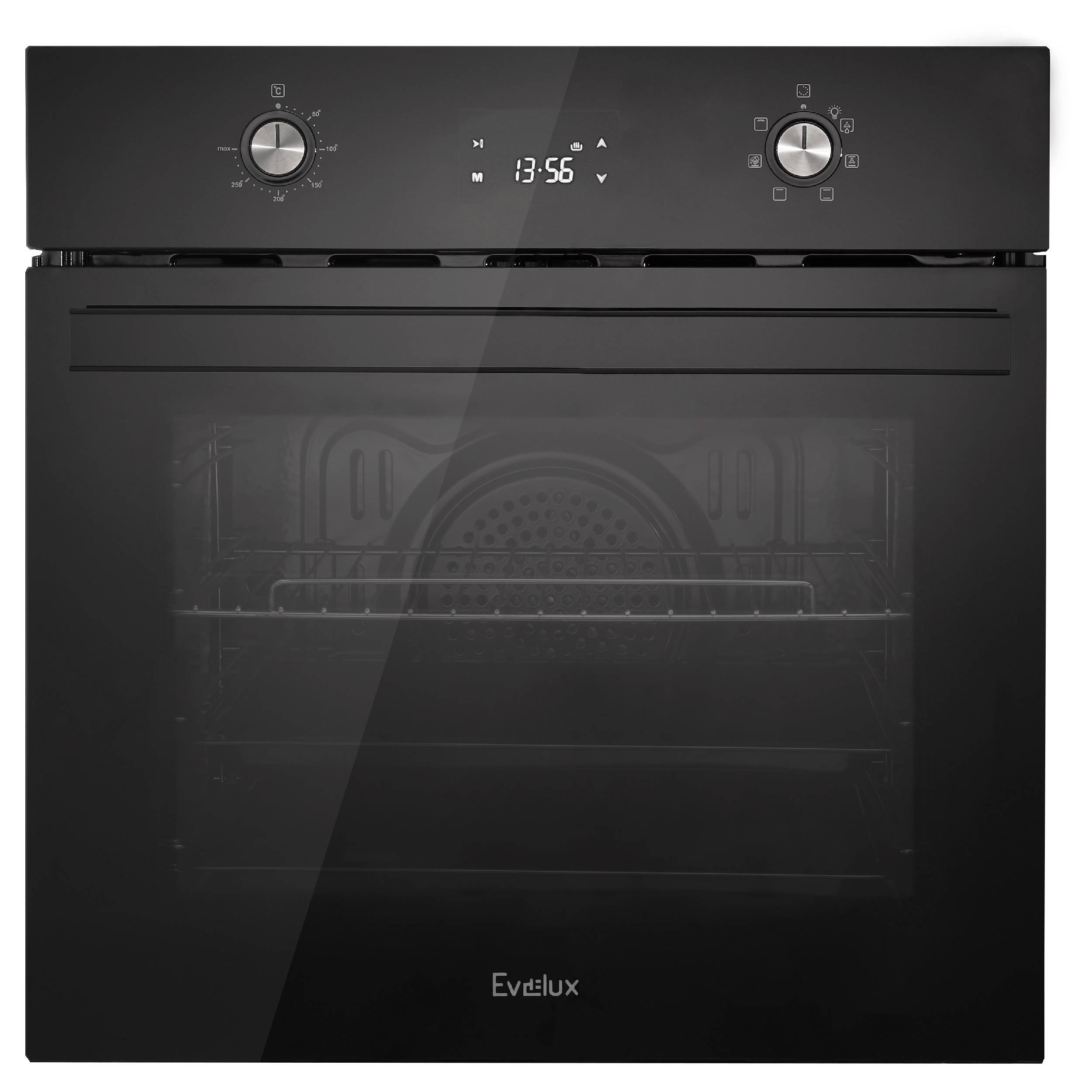 

Духовой шкаф электрический EVELUX EO 640 PB, черный (EO 640 PB), EO 640 PB