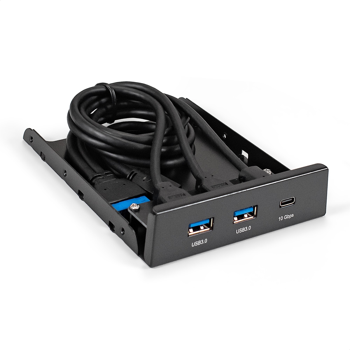 

Панель подключения Exegate U3H-616, 3/5"/2*USB3.0+1*TypeC, черный (EX295471RUS), U3H-616