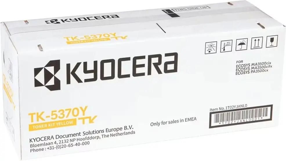 

Картридж лазерный Kyocera TK-5370Y/1T02YJANL0, желтый, 5000 страниц, оригинальный для Kyocera с чипом, TK-5370Y